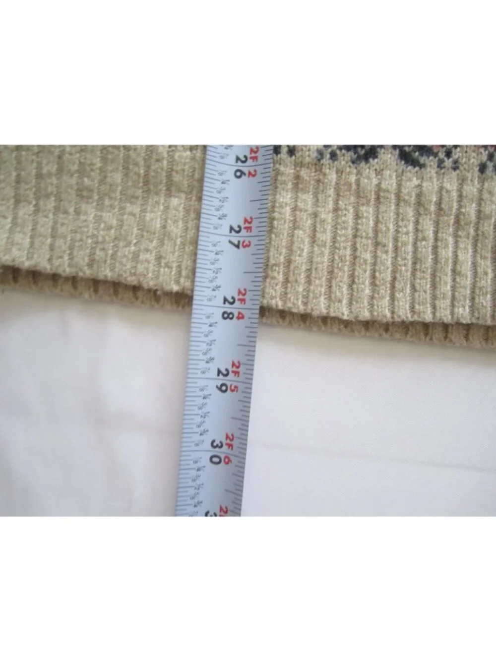 O'Hanlon Mills Fair Isle Sweater Men Sz L Lambswool Geometric Knit Cottage MS60